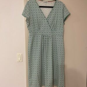 Green Geometric Print Dress